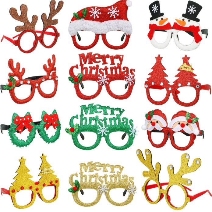 vintage christmas glasses