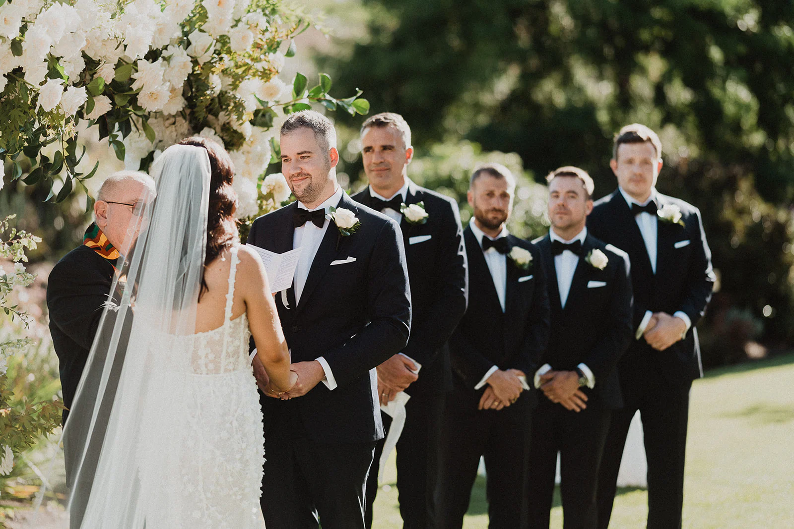 A stylish groom in a modern wedding suit, showcasing various suit styles for grooms in Sydney.